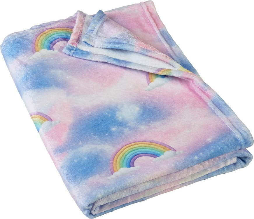 Modrá/růžová dětská deka z mikroplyše 130x170 cm Candy Unicorn – Catherine Lansfield Catherine Lansfield