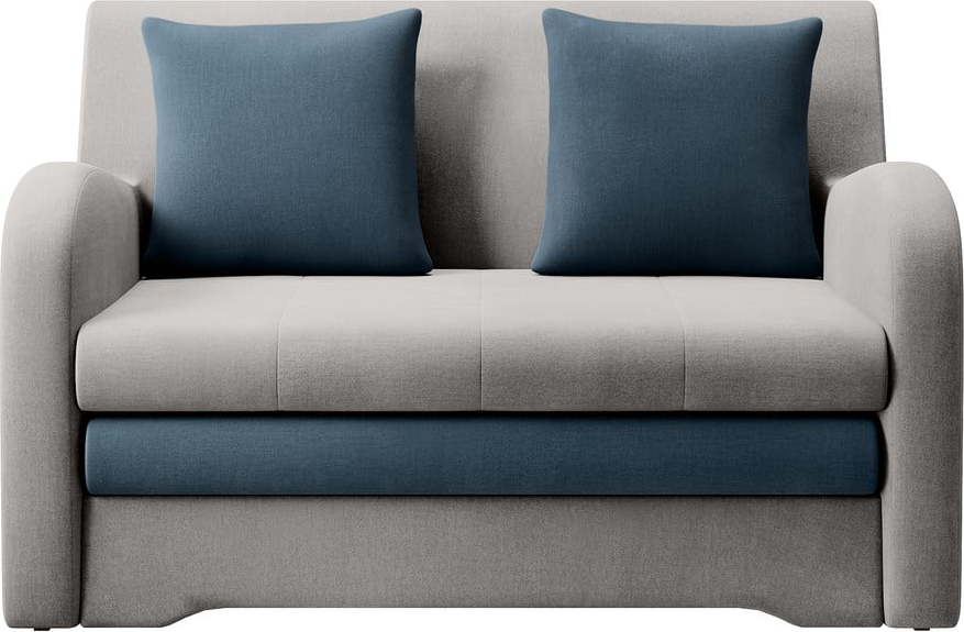 Modrá/světle šedá sametová rozkládací pohovka 130 cm Ario – ELTAP ELTAP