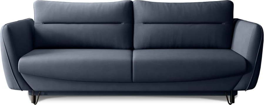 Modrá žinylková rozkládací/s úložným prostorem pohovka 236 cm Silva – ELTAP ELTAP