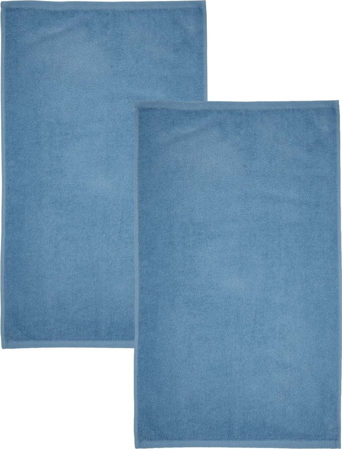 Modré rychleschnoucí/froté bavlněné osušky v sadě 2 ks 90x140 cm Quick Dry – Catherine Lansfield Catherine Lansfield