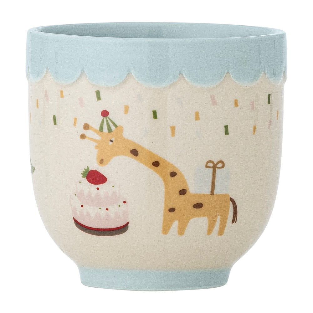 Modrý/krémový dětský hrnek z kameniny 150 ml Celebrate – Bloomingville Mini Bloomingville Mini