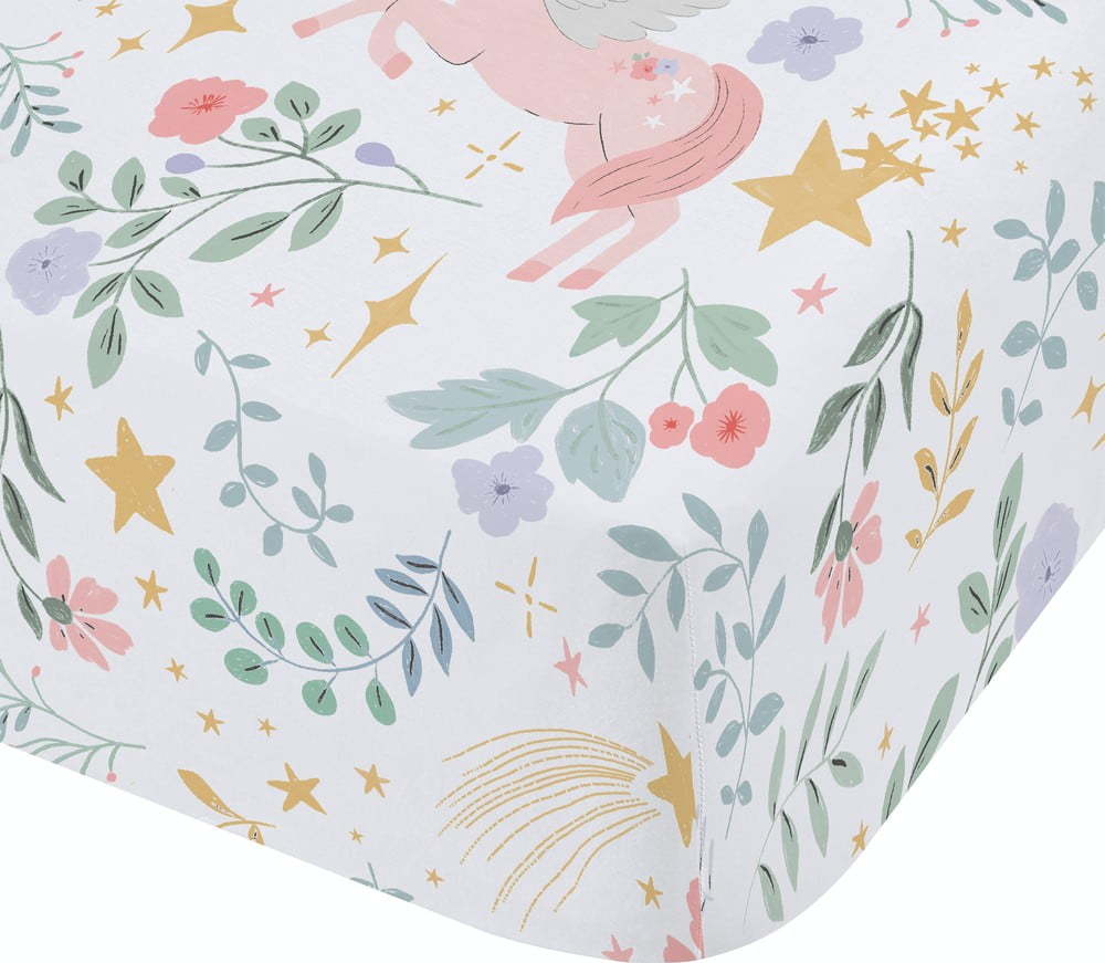 Napínací dětské prostěradlo na dvoulůžko 135x190 cm Fairytale Unicorn – Catherine Lansfield Catherine Lansfield