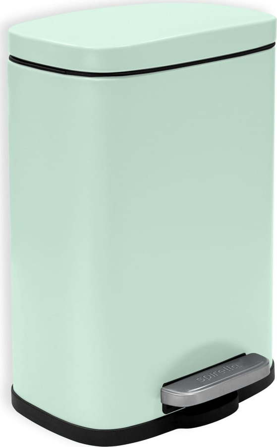 Nášlapný ocelový odpadkový koš v mentolové barvě 5 l Akira – Spirella SPIRELLA