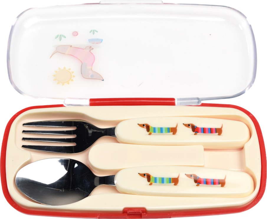 Nerezový dětský příbor 2 ks Sausage Dog – Rex London Rex London