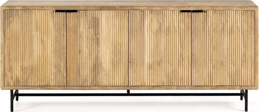 Nízká komoda z mangového dřeva v přírodní barvě 190x85 cm Mundra – Marckeric Mome