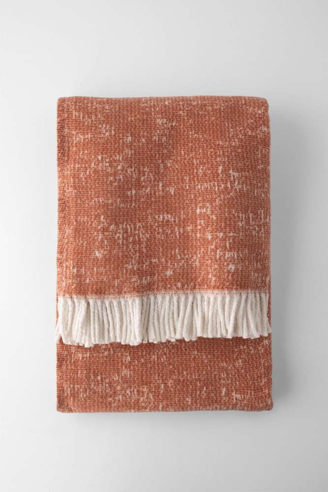 Oranžová deka s příměsí bavlny 140x250 cm Stellar – Euromant Euromant