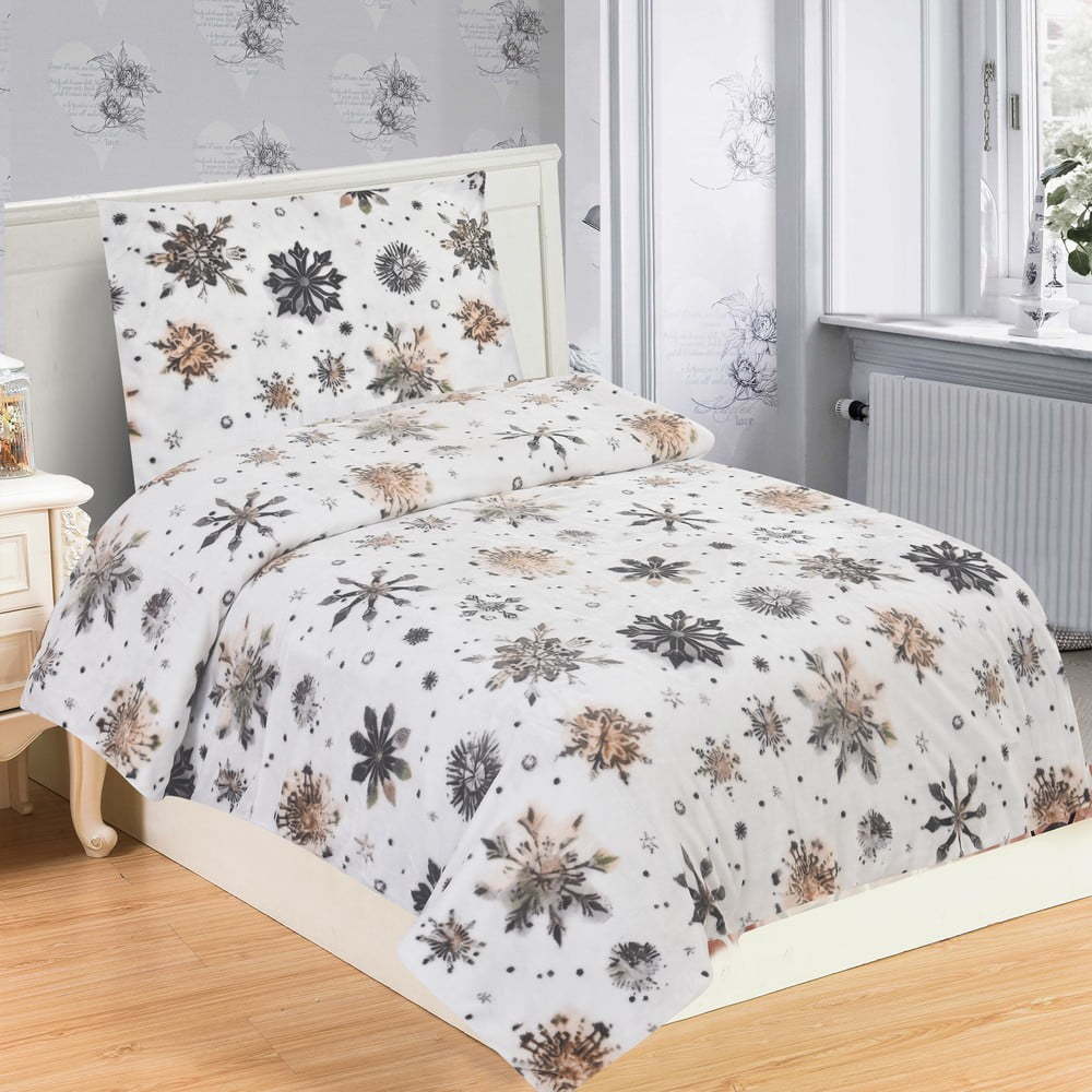 Povlečení na jednolůžko z mikroplyše 140x200 cm Nord Flake – My House My House