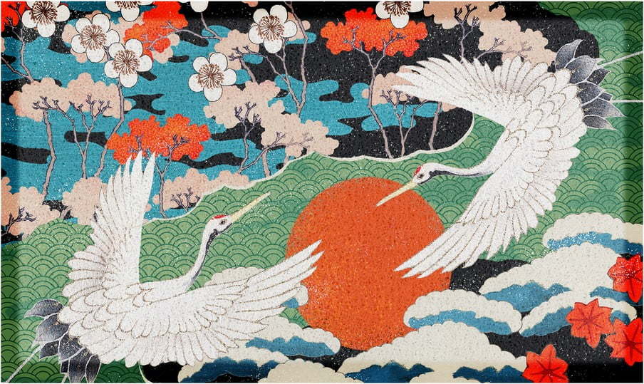 Rohožka 40x70 cm Japanese Bird – Artsy Doormats Artsy Doormats