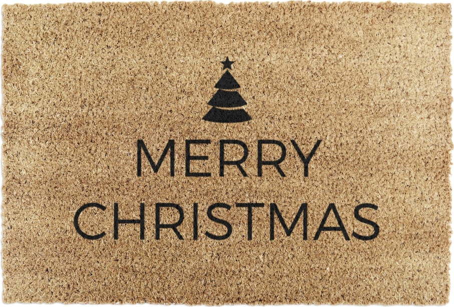 Rohožka s vánočním motivem z kokosového vlákna 40x60 cm Merry Christmas – Artsy Doormats Artsy Doormats