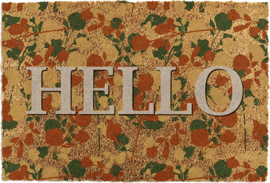 Rohožka z kokosového vlákna 40x60 cm Hello Floral – Artsy Doormats Artsy Doormats