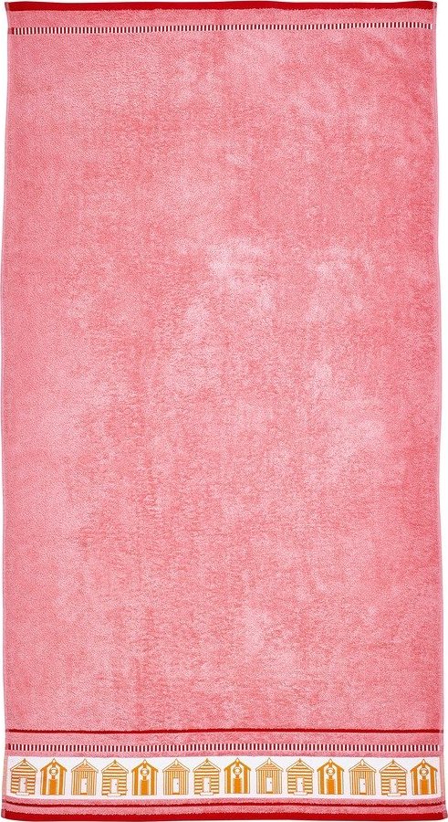 Růžová bavlněná plážová osuška 90x180 cm Beach Huts – Catherine Lansfield Catherine Lansfield