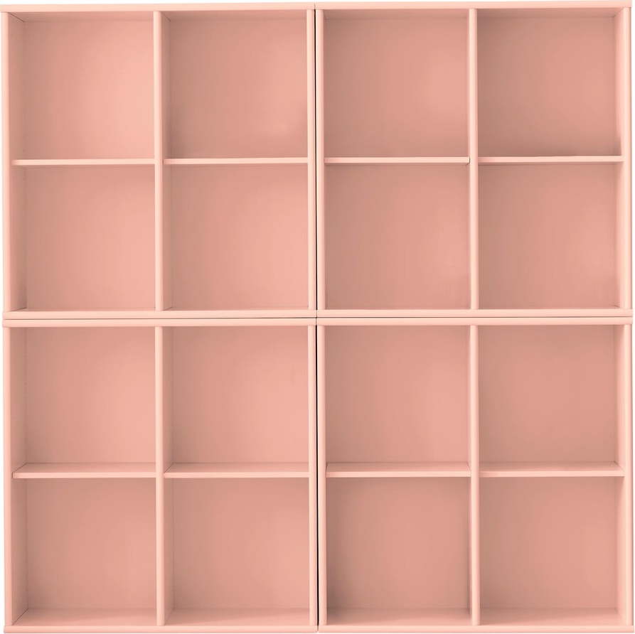 Růžová závěsná knihovna 140x140x27 cm Mistral – Hammel Furniture Hammel Furniture