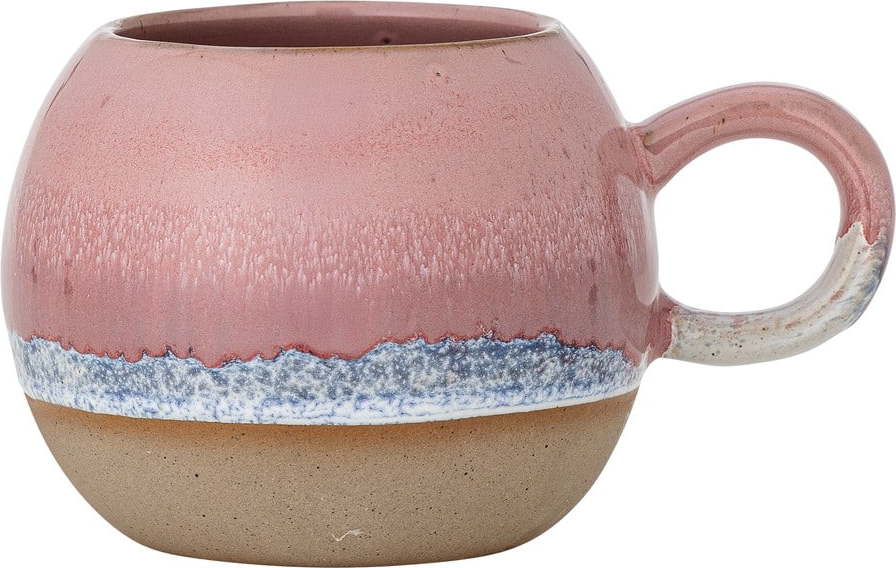 Růžový hrnek z kameniny 410 ml Paula – Bloomingville Bloomingville