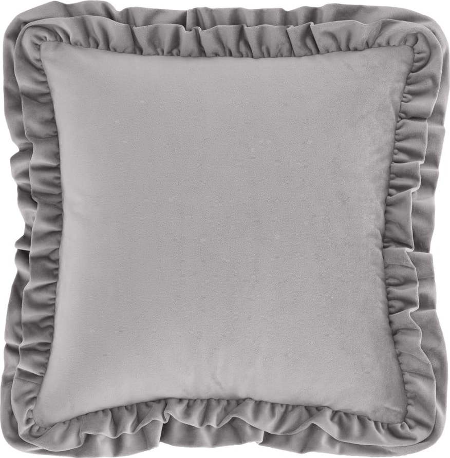 Sametový dekorační polštář 43x43 cm Velvet Double Frill – Catherine Lansfield Catherine Lansfield