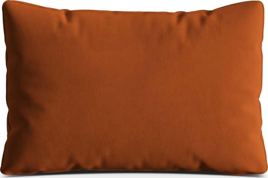 Sametový polštář na gauč v terakotové barvě Kemi – Cosmopolitan Design Cosmopolitan design