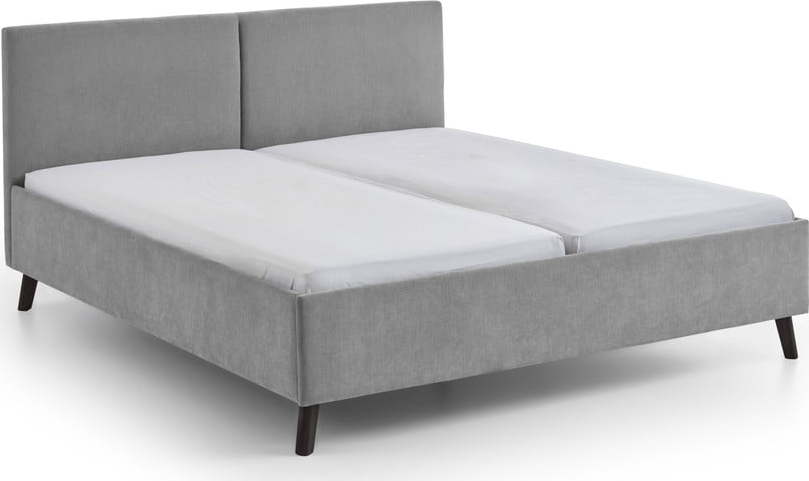 Šedá čalouněná dvoulůžková postel s roštem 160x200 cm Piano – Meise Möbel Meise Möbel