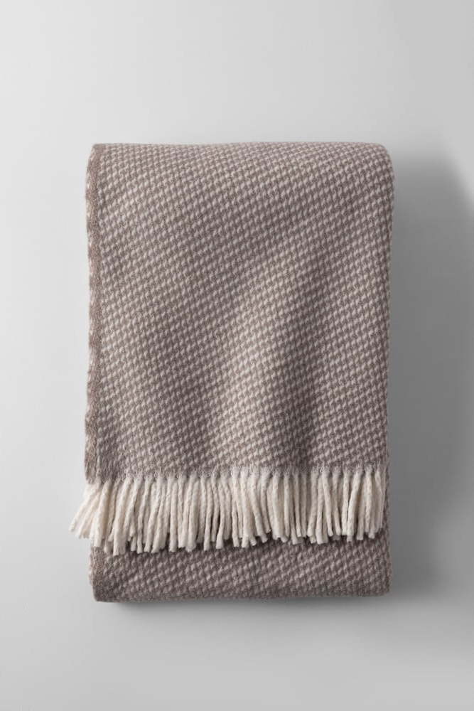 Šedá/hnědá deka s příměsí bavlny 140x250 cm Ruby – Euromant Euromant