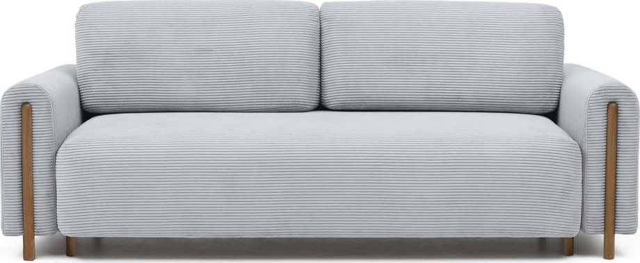 Šedá manšestrová rozkládací/s úložným prostorem pohovka 244 cm Arcadova – ELTAP ELTAP