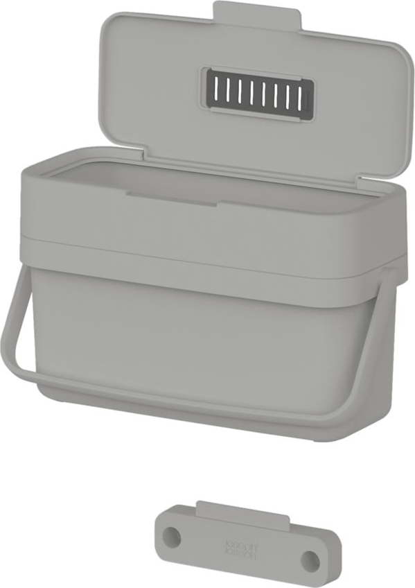 Šedá nádoba na kompostovatelný odpad 4 l Duo – Joseph Joseph Joseph joseph