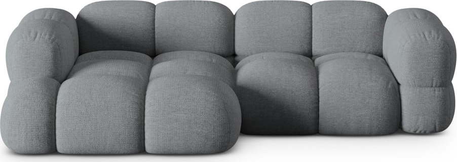 Šedá rohová pohovka (levý roh/s lenoškou) Loretto – Cosmopolitan Design Cosmopolitan design