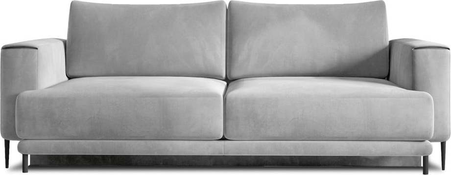 Šedá sametová rozkládací/s úložným prostorem pohovka 260 cm Dalia – ELTAP ELTAP