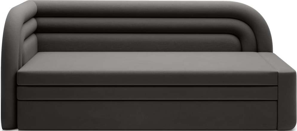 Šedá sametová rozkládací/s úložným prostorem pohovka levý roh 223 cm Fabillo – ELTAP ELTAP