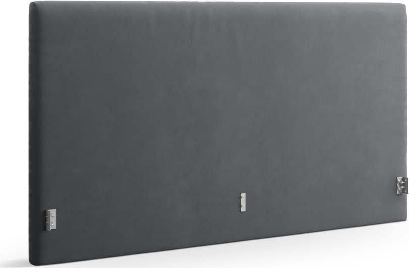 Šedé čalouněné čelo postele 150