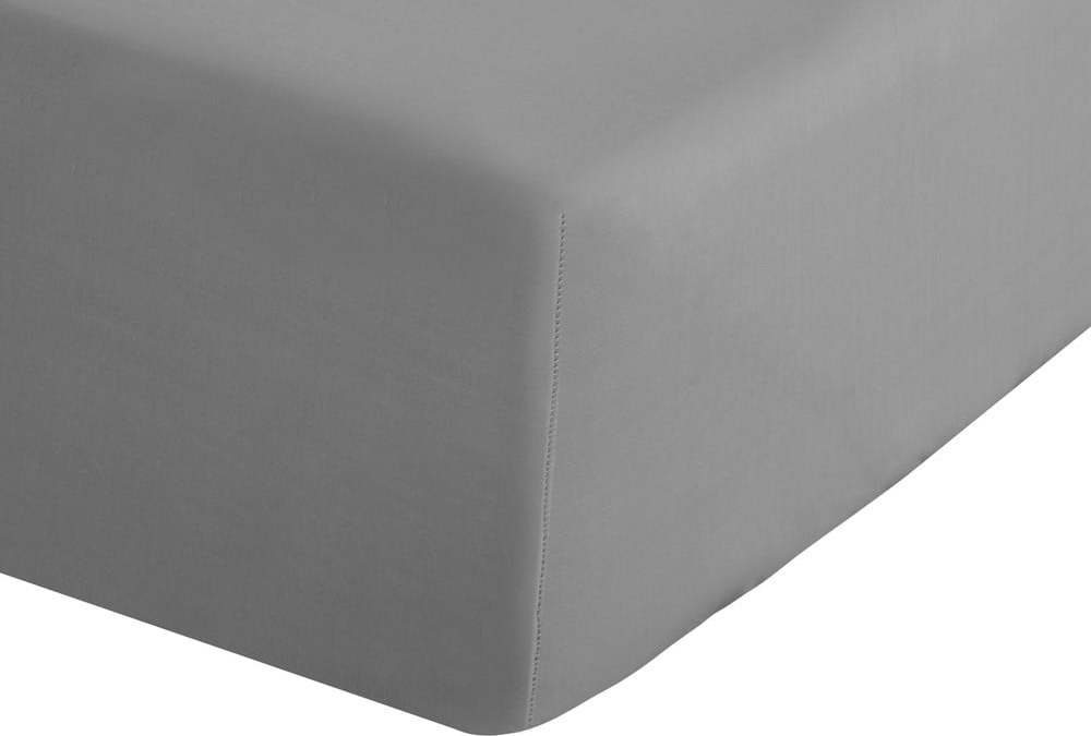 Šedé napínací perkálové prostěradlo 90x190 cm Easy Iron Percale – Catherine Lansfield Catherine Lansfield