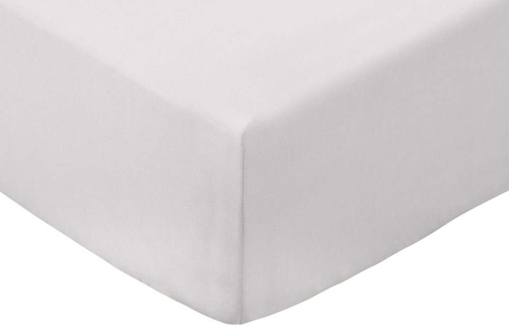 Šedé napínací prostěradlo z bavlněného perkálu 150x200 cm Cotton Percale – Bianca Bianca