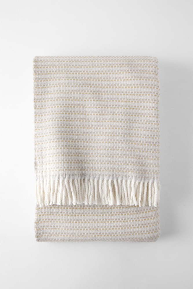 Šedobéžová deka s příměsí bavlny 140x180 cm Multi-Zen – Euromant Euromant