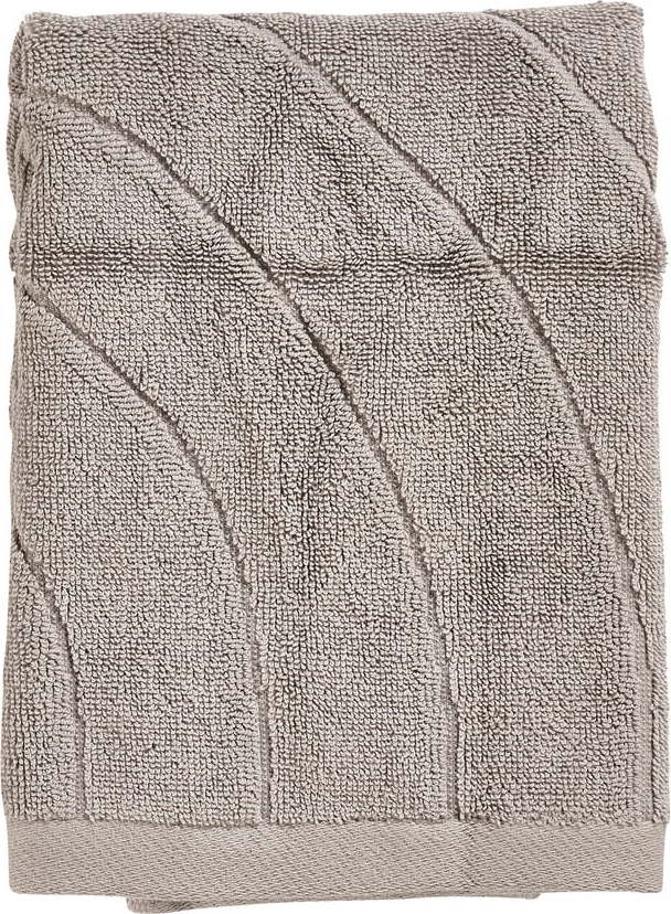 Šedobéžový froté bavlněný ručník 50x70 cm Time – Zone Zone