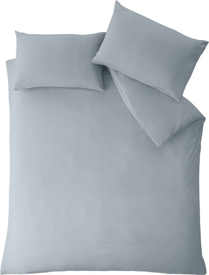 Šedomodré povlečení na dvoulůžko/prodloužené 260x220 cm So Soft Non-Iron – Catherine Lansfield Catherine Lansfield