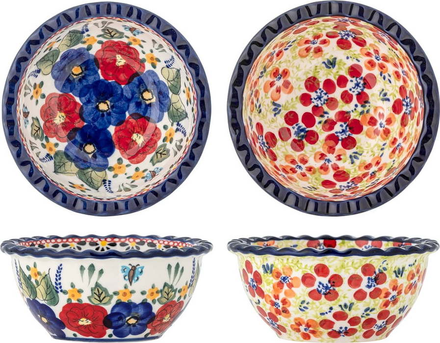 Servírovací misky v sadě 2 ks z kameniny 380 ml Florist – Bloomingville Bloomingville