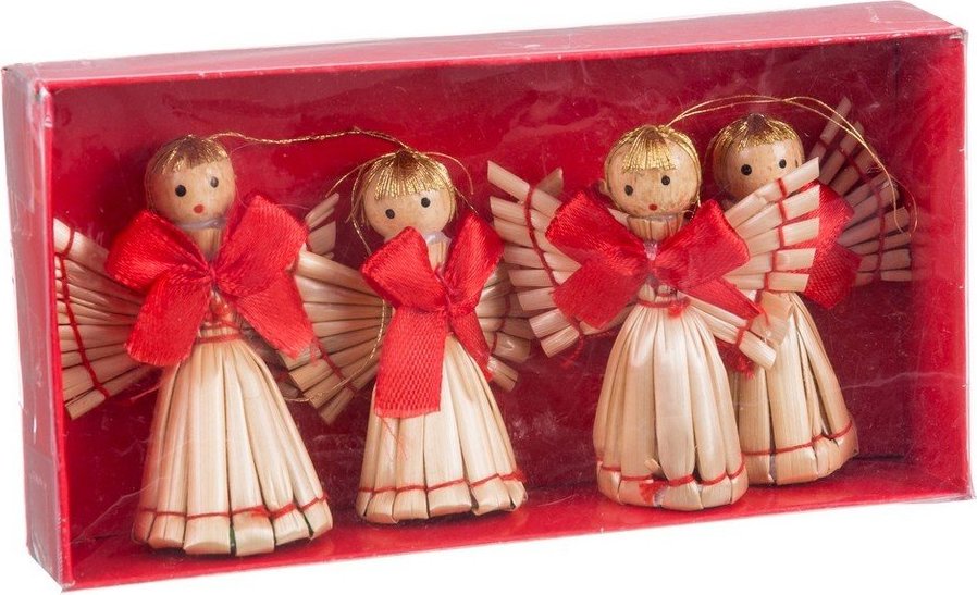 Slaměné vánoční ozdoby v sadě 4 ks 13