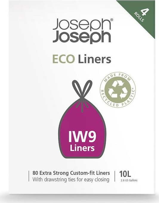 Stahovací pytle na odpadky v sadě 80 ks 10 l Eco Grey – Joseph Joseph Joseph joseph