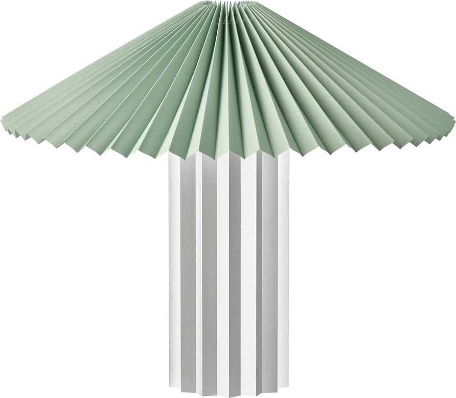 Stmívatelná stolní lampa ve stříbrné barvě/šalvějově zelená s textilním stínidlem (výška 36 cm) Taite – Blomus Blomus