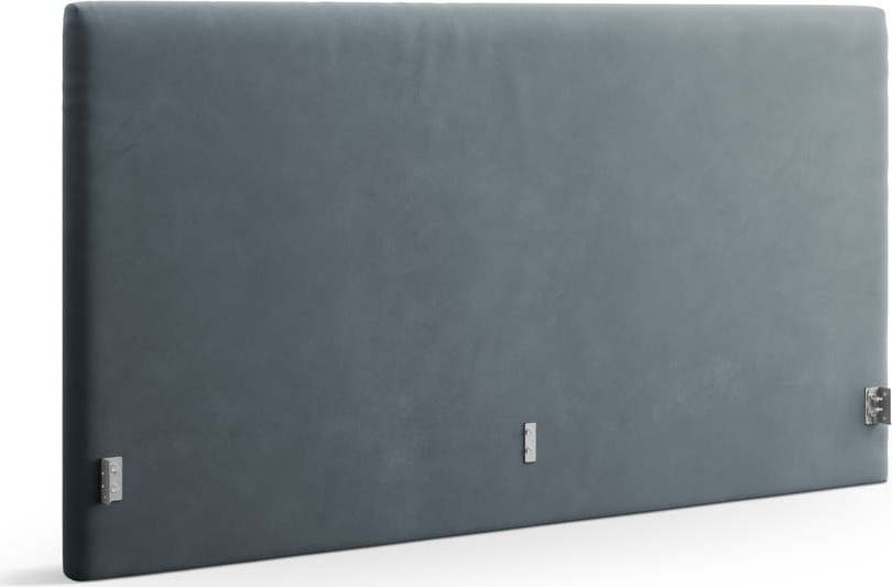 Světle modré čalouněné čelo postele 190