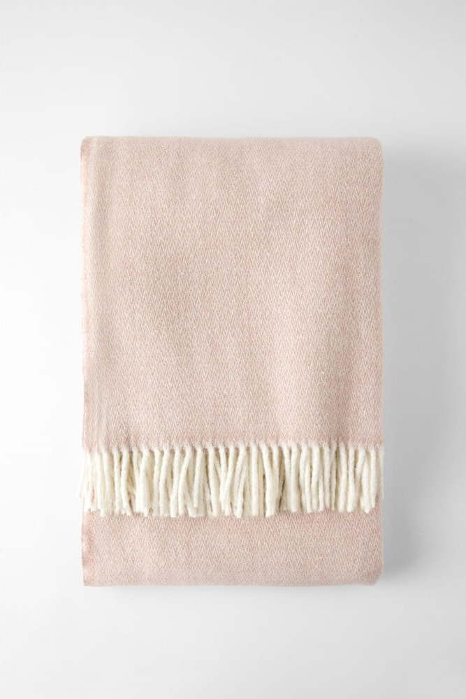 Světle růžová deka s příměsí bavlny 140x180 cm Espiga – Euromant Euromant