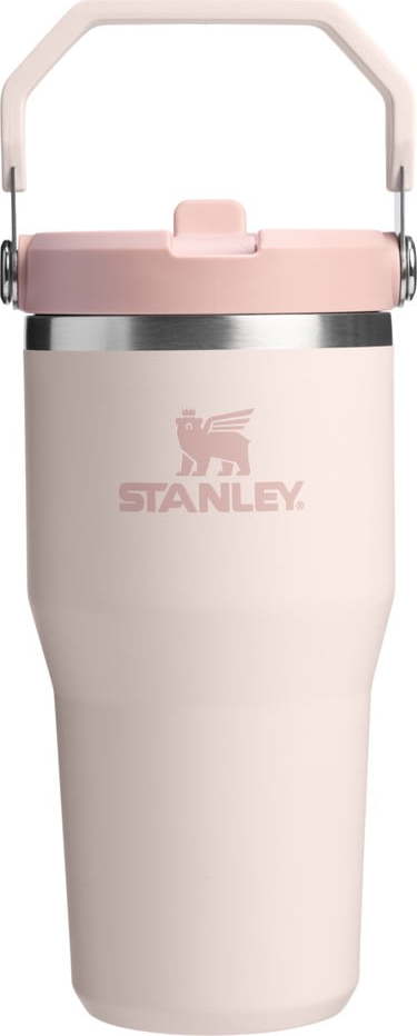 Světle růžová termoska 600 ml IceFlow Flip Straw 2.0 – Stanley Stanley