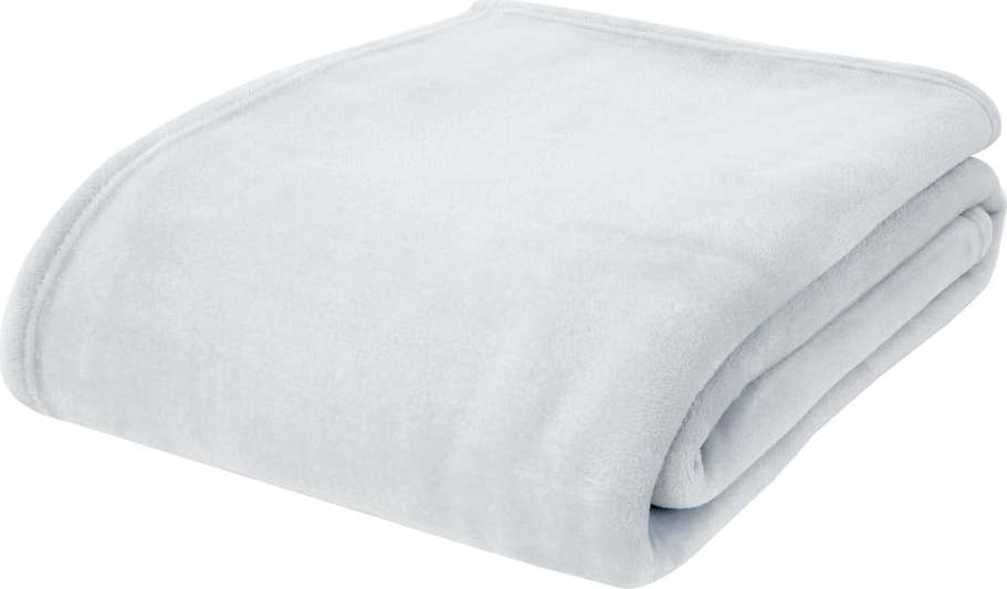 Světle šedá deka z mikroplyše 130x170 cm Raschel Velvet – Catherine Lansfield Catherine Lansfield