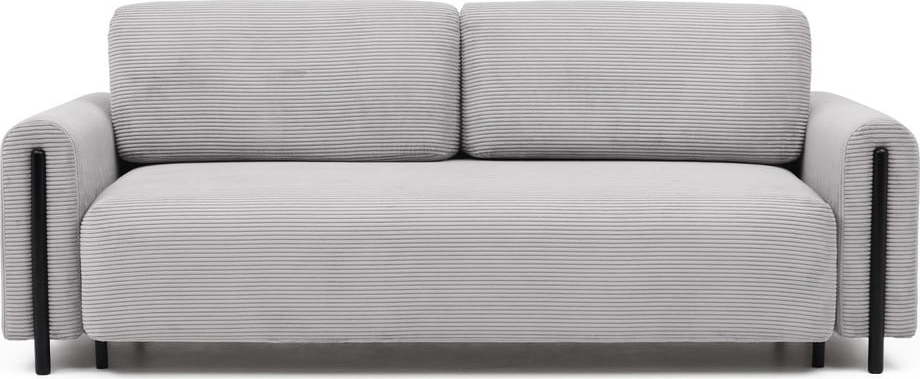 Světle šedá manšestrová rozkládací/s úložným prostorem pohovka 244 cm Arcadova – ELTAP ELTAP