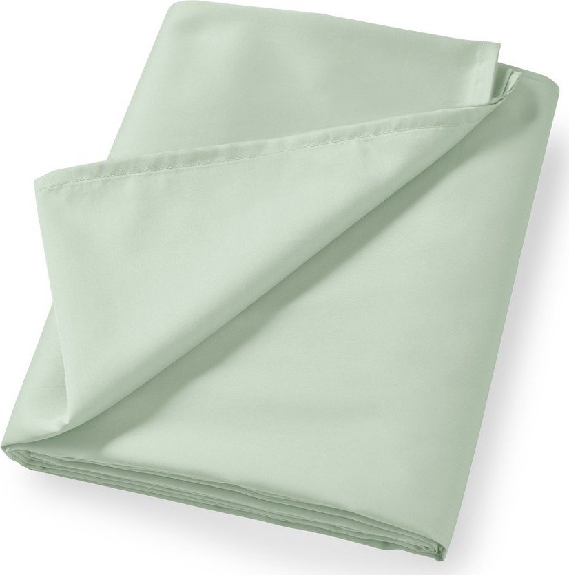 Světle zelené prostěradlo z bavlněného saténu 275x275 cm Cotton Sateen – Bianca Bianca
