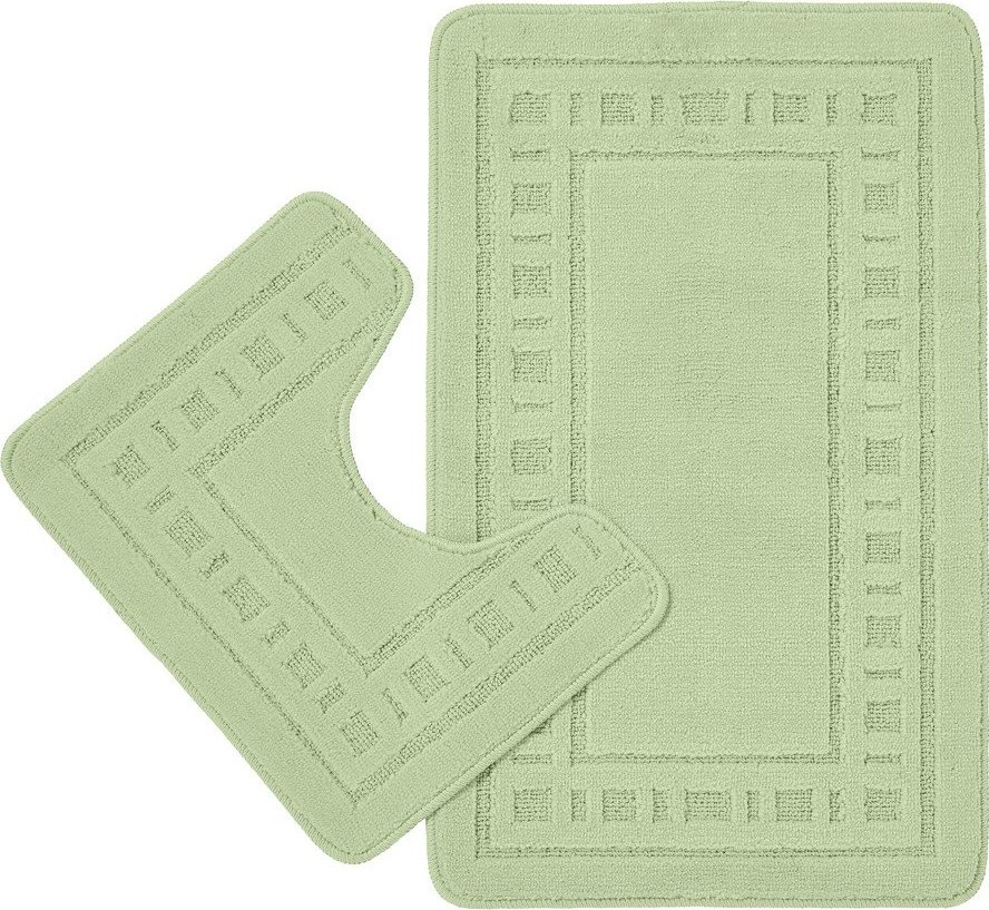 Světle zelené WC koupelnové předložky v sadě 2 ks 50x80 cm Armoni – Catherine Lansfield Catherine Lansfield