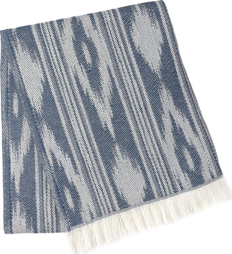 Tmavě modrá deka s příměsí bavlny 140x180 cm Formentera – Euromant Euromant