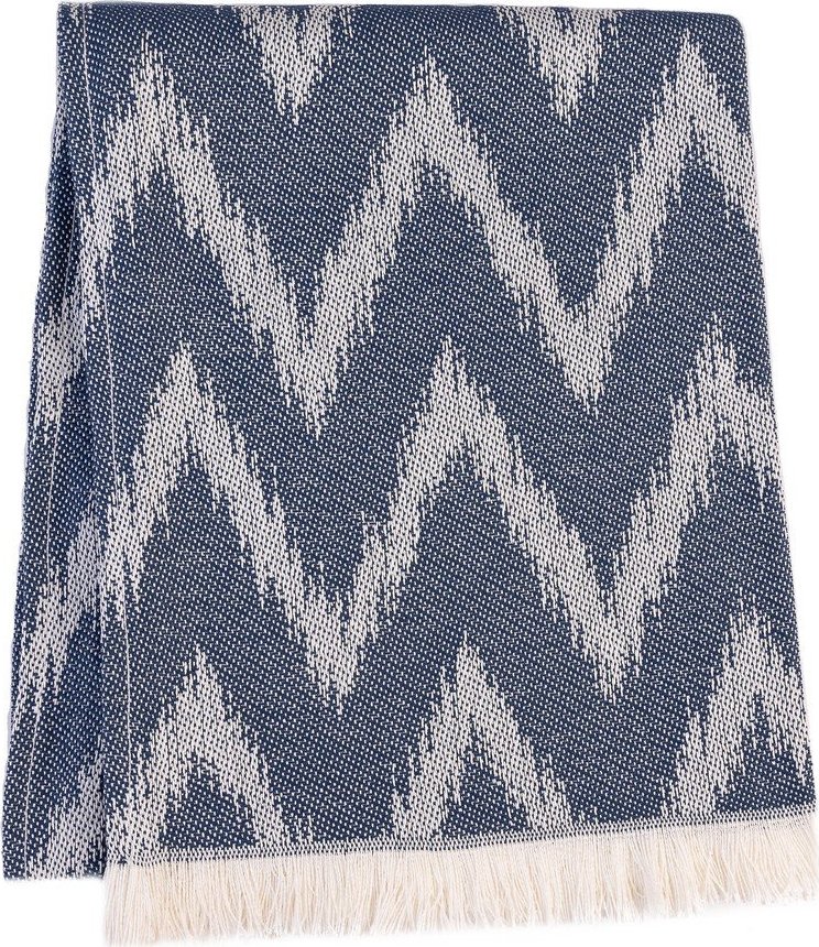 Tmavě modrá deka s příměsí bavlny 140x180 cm Mallorca – Euromant Euromant