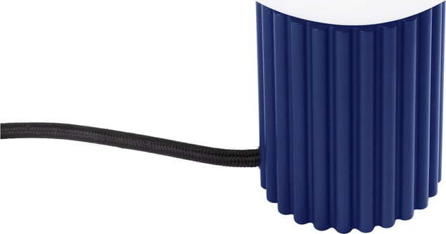 Tmavě modrá stolní lampa se skleněným stínidlem (výška 19 cm) Orbital – Nice Lamps Nice Lamps