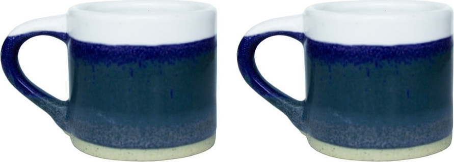 Tmavě modré hrnky v sadě 2 ks na espresso z kameniny 80 ml Marlow – Sass & Belle Sass & Belle