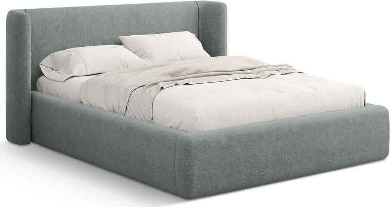 Tmavě šedá čalouněná dvoulůžková postel s úložným prostorem s roštem 180x200 cm Jason – Windsor & Co Sofas Windsor & Co Sofas