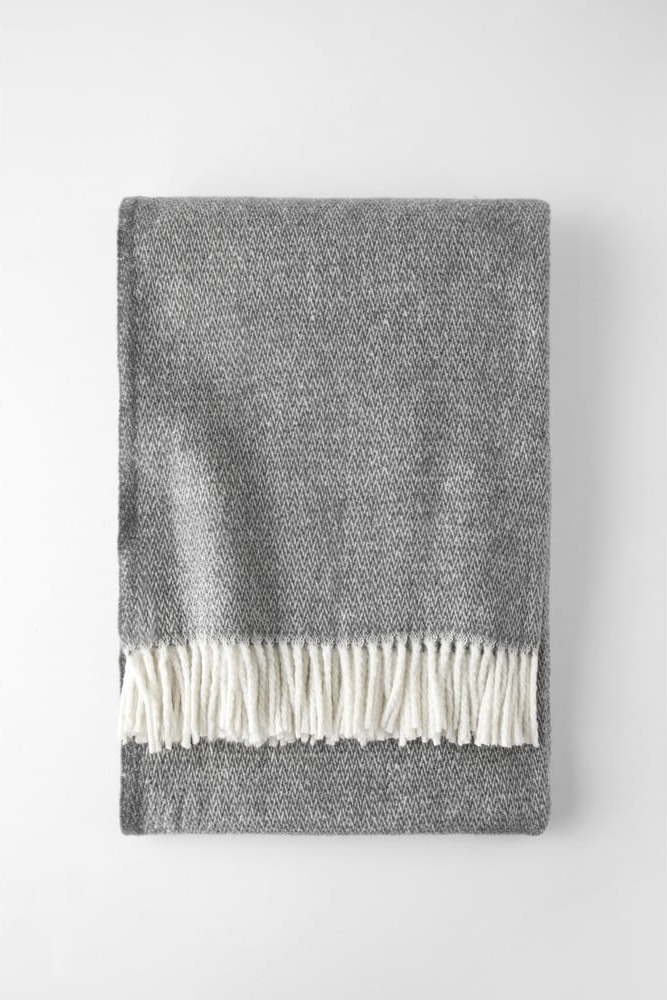 Tmavě šedá deka s příměsí bavlny 140x180 cm Espiga – Euromant Euromant