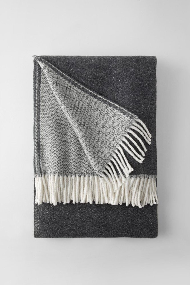 Tmavě šedá deka s příměsí bavlny 140x180 cm Kalos – Euromant Euromant